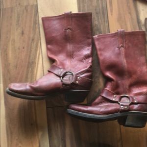 Frye Harness Boot Used Red Size 8
